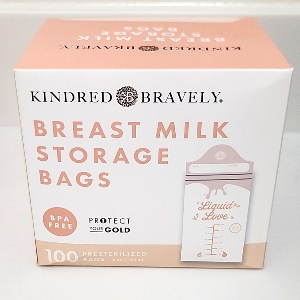 COPY - Kindred Bravely Breast Milk Storage Bags BPA Free Pre-Sterilized 6oz 100…